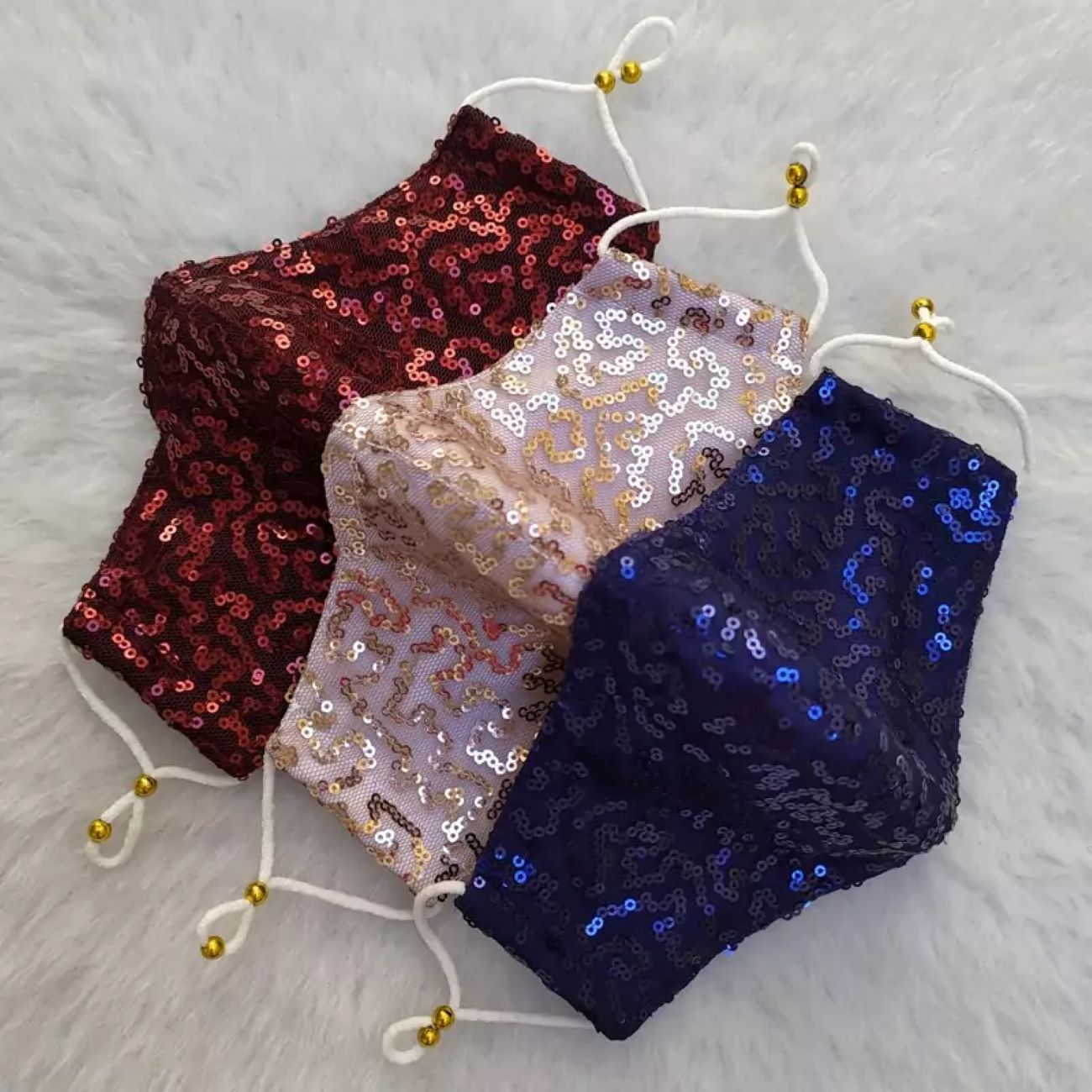 Damen Abendmaske, elegante Paillettendesign in verschiedenen Farben