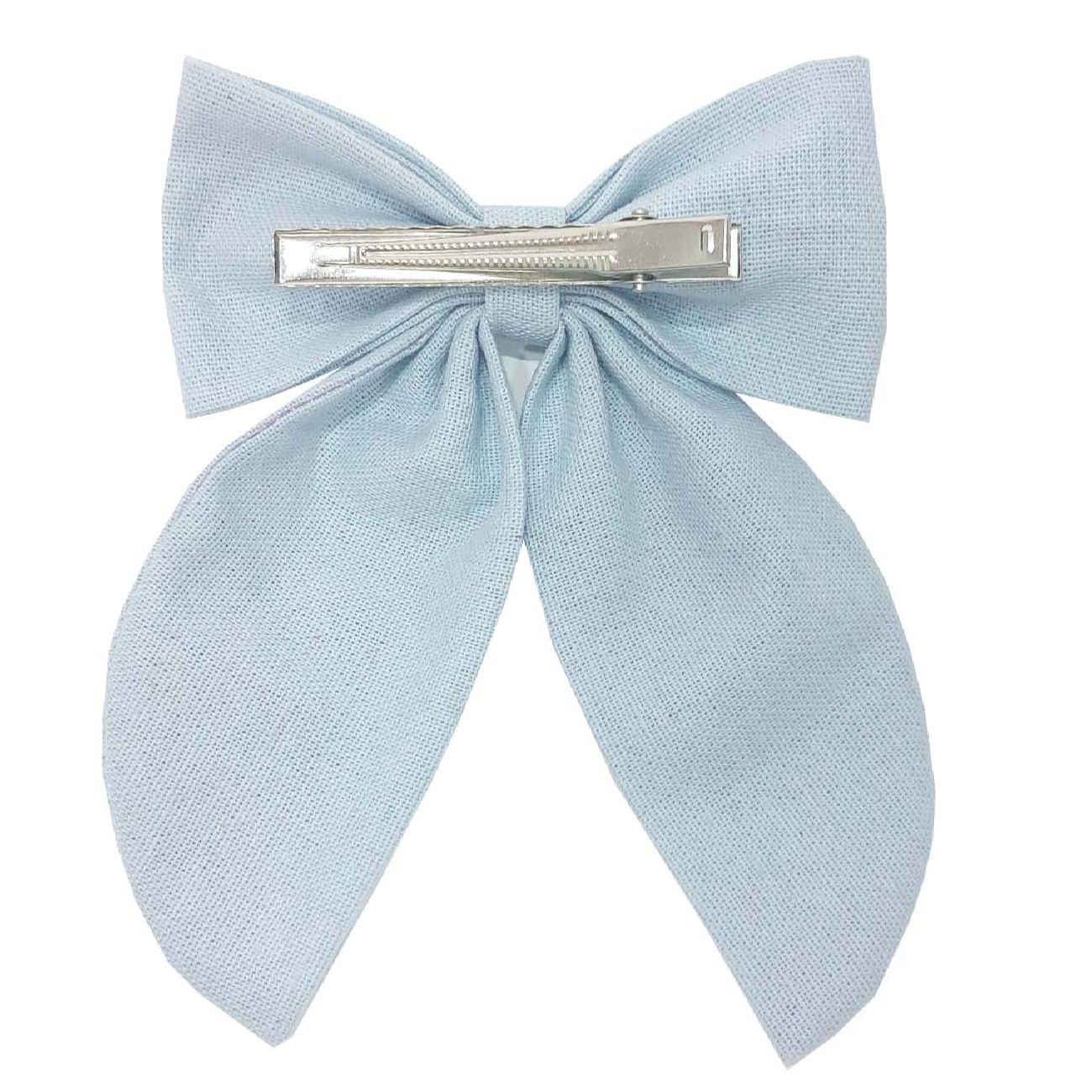 Linen Haarklammer für Damen – Bogen mit Blumenmuster für Alle Frisuren