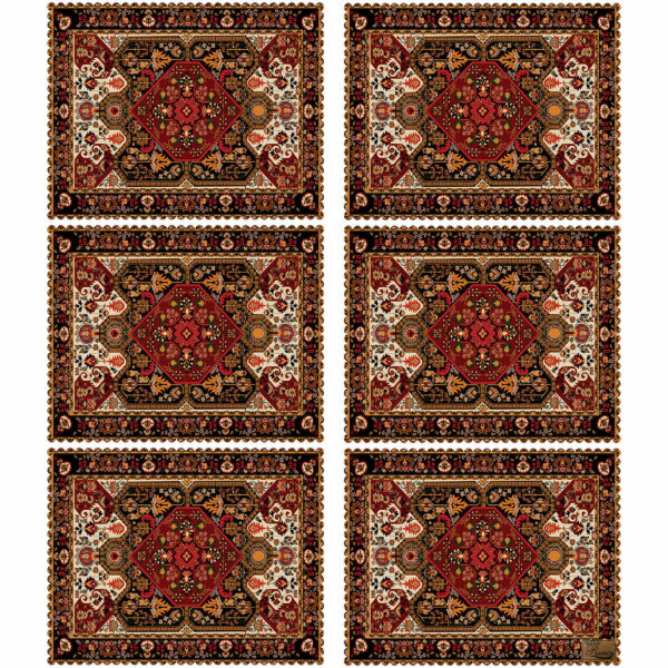 Blühende Schönheit Tischset – Blumen-Eleganz für jede Mahlzeit (Set mit 6)