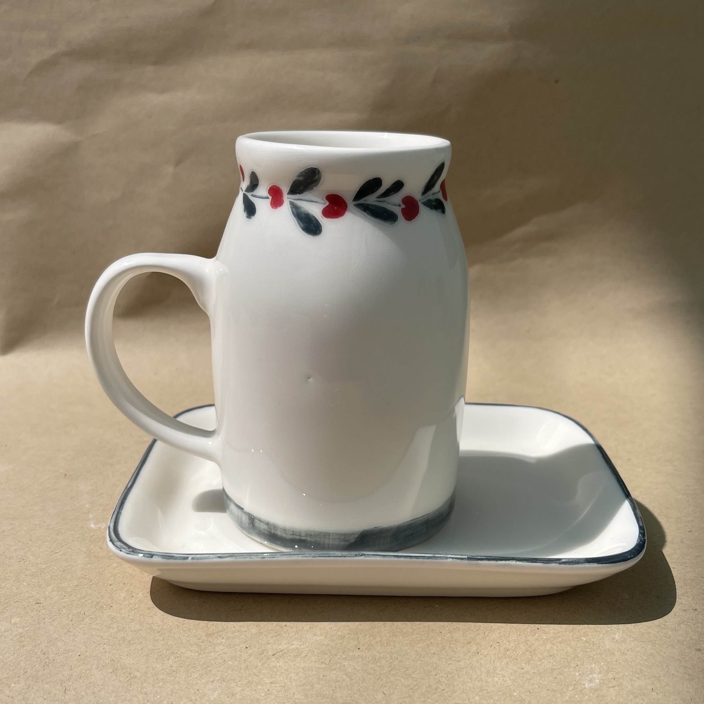 Persisches Teetassenset mit Untertasse – Behnoosh Keramikdesign