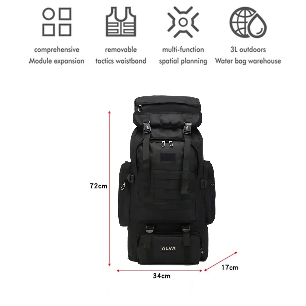 Robuster 80L Wanderrucksack – Perfekt für Trekking & Abenteuer