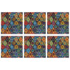 Elegantes geometrisches Blumen-Tischset – Stilvolles Tischakzent (Set mit 6)