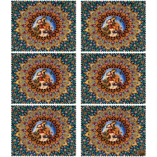 Elegantes persisches Design-Tischset – Inspiriert von Miniaturkunst (Set mit 6)