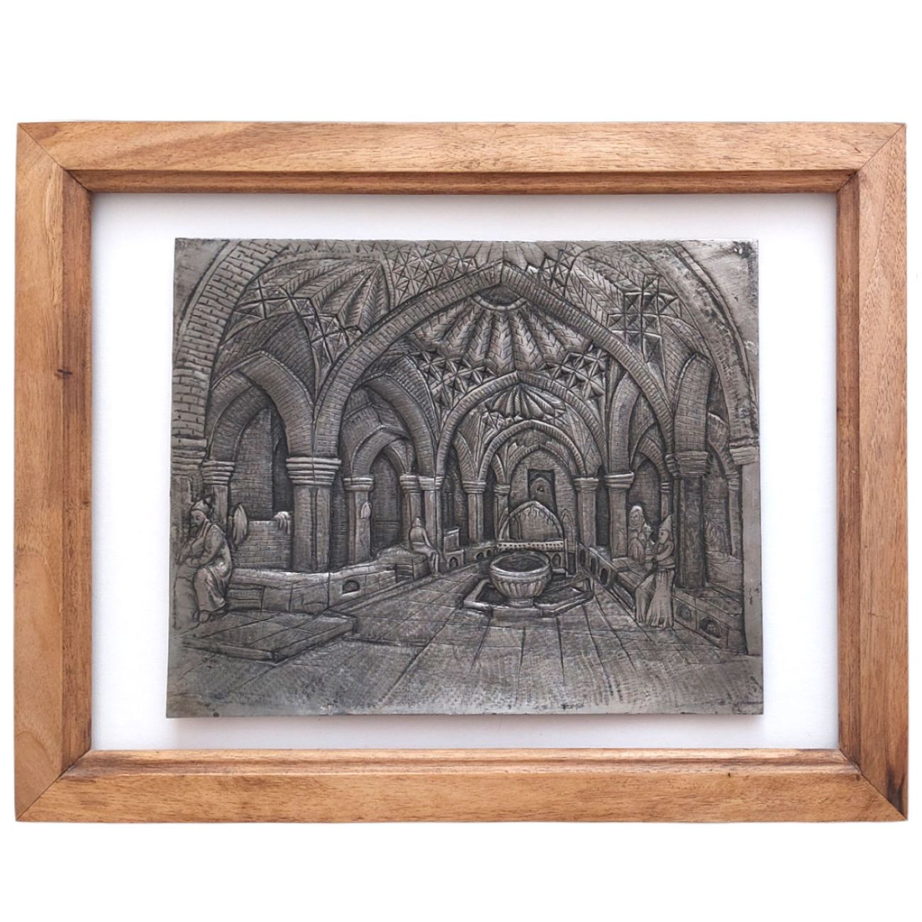 Gravierter Paneel-Wandrahmen – Altes Badehaus-Design