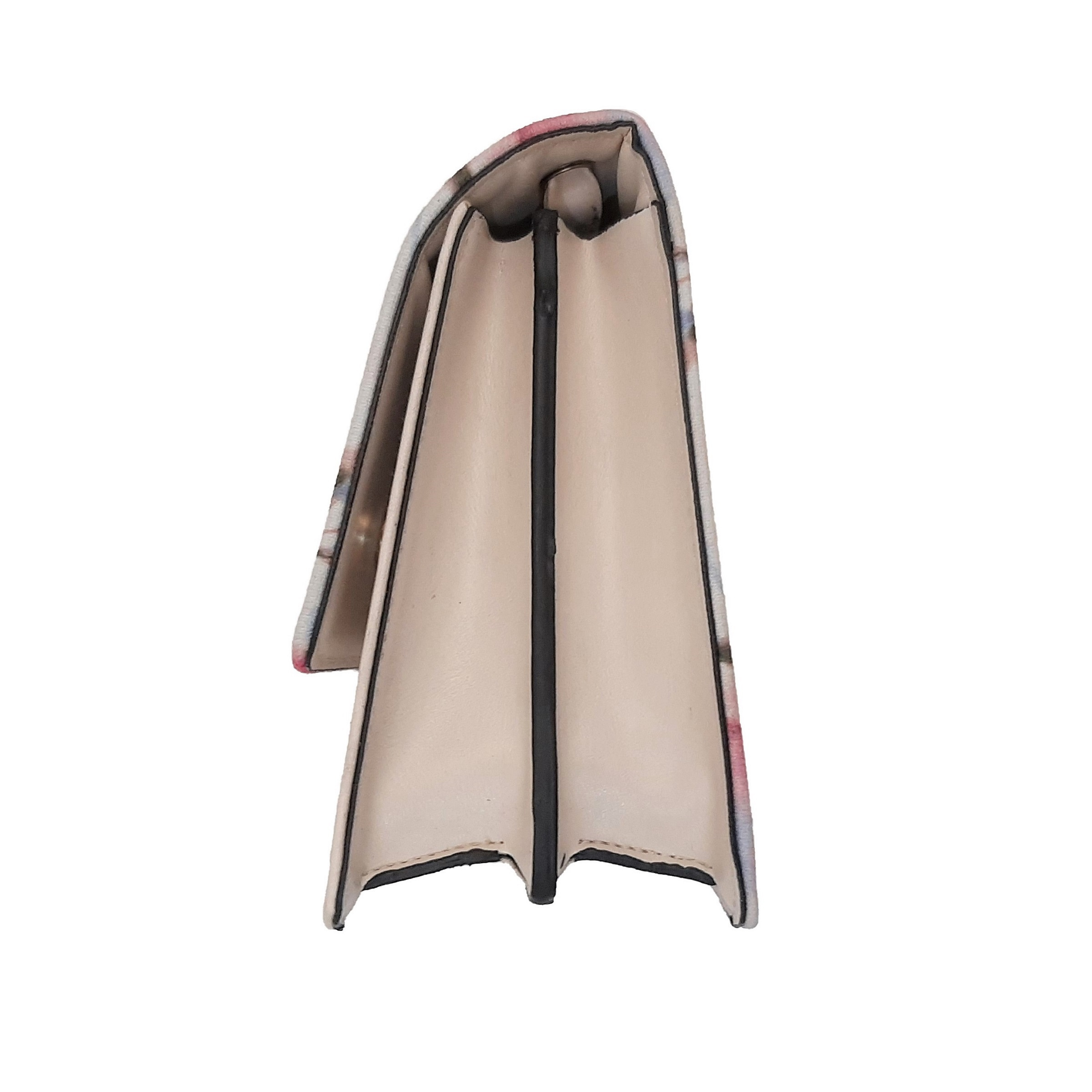 Modische Tasche mit Kette & passendem Schal – Blumenmuster