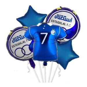 Folienballon-Set mit Esteghlal Fußballteam-Design, 5er-Set