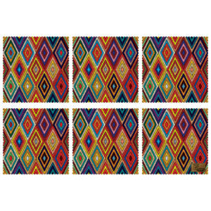 Geometrisches Diamant-Design Tischset (Set mit 6)