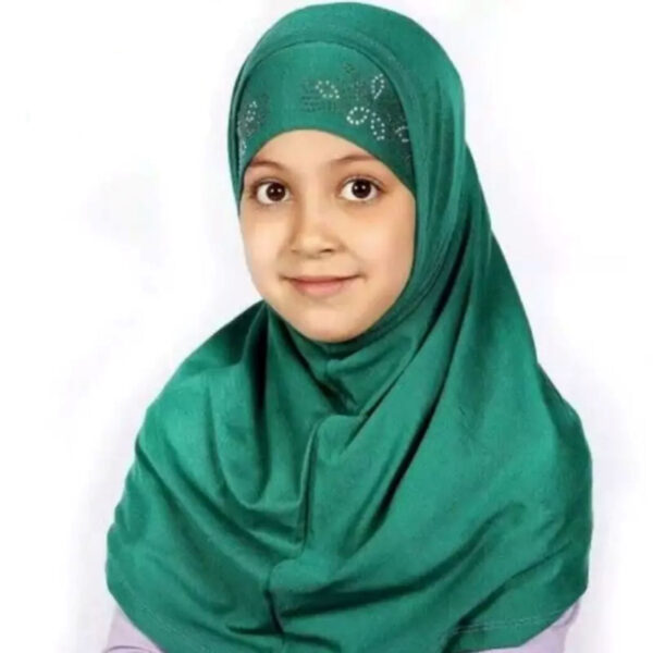 Mädchen-Kopftuch aus Viskose mit Kristallverzierung in verschiedenen Farben