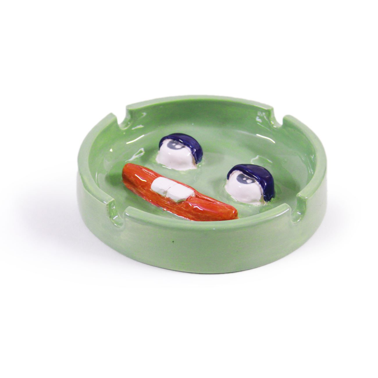 Handgefertigter Keramik-Aschenbecher mit künstlerischem Design