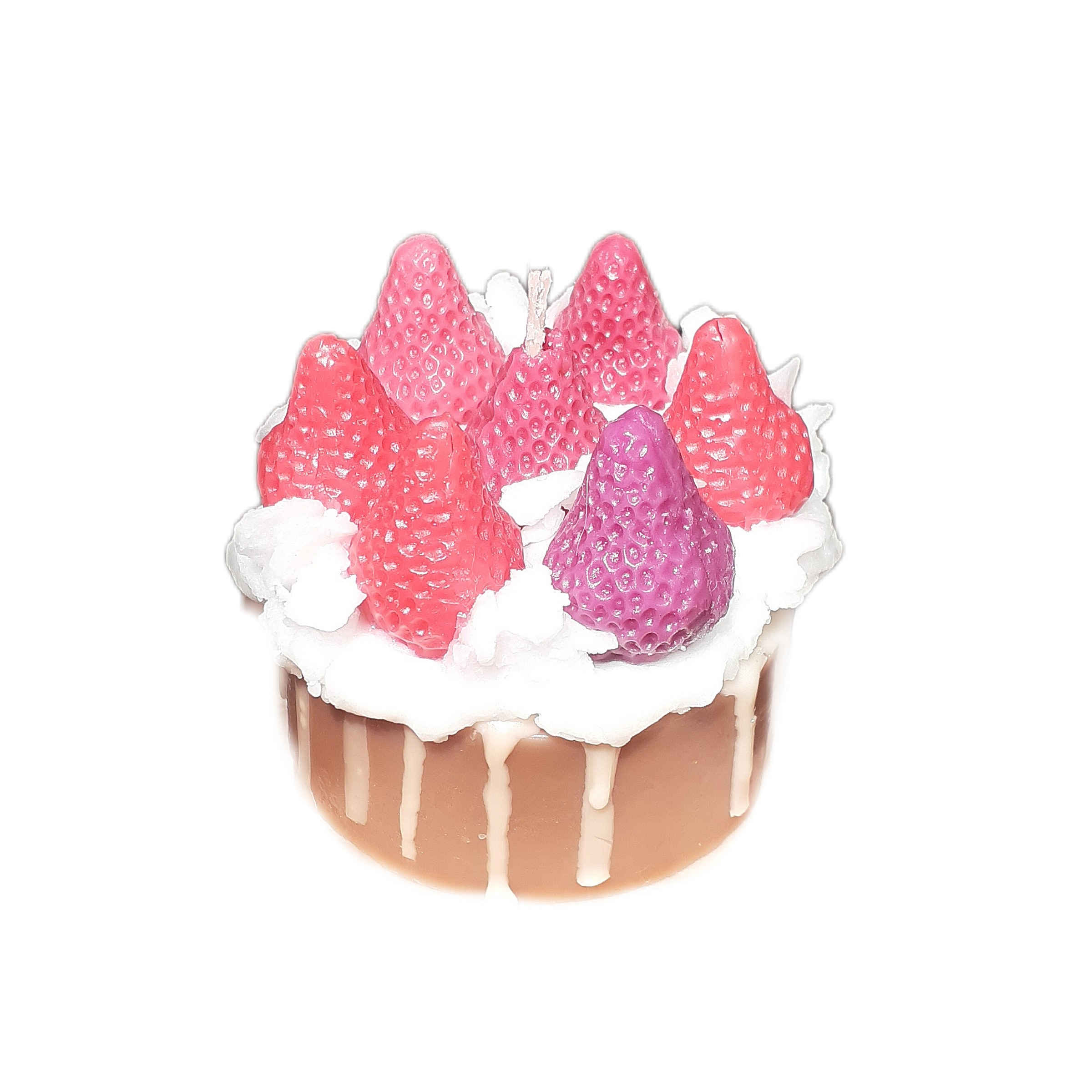 Handgefertigte natürliche, lebensmittelgeformte Kerzen im Kuchen-Design