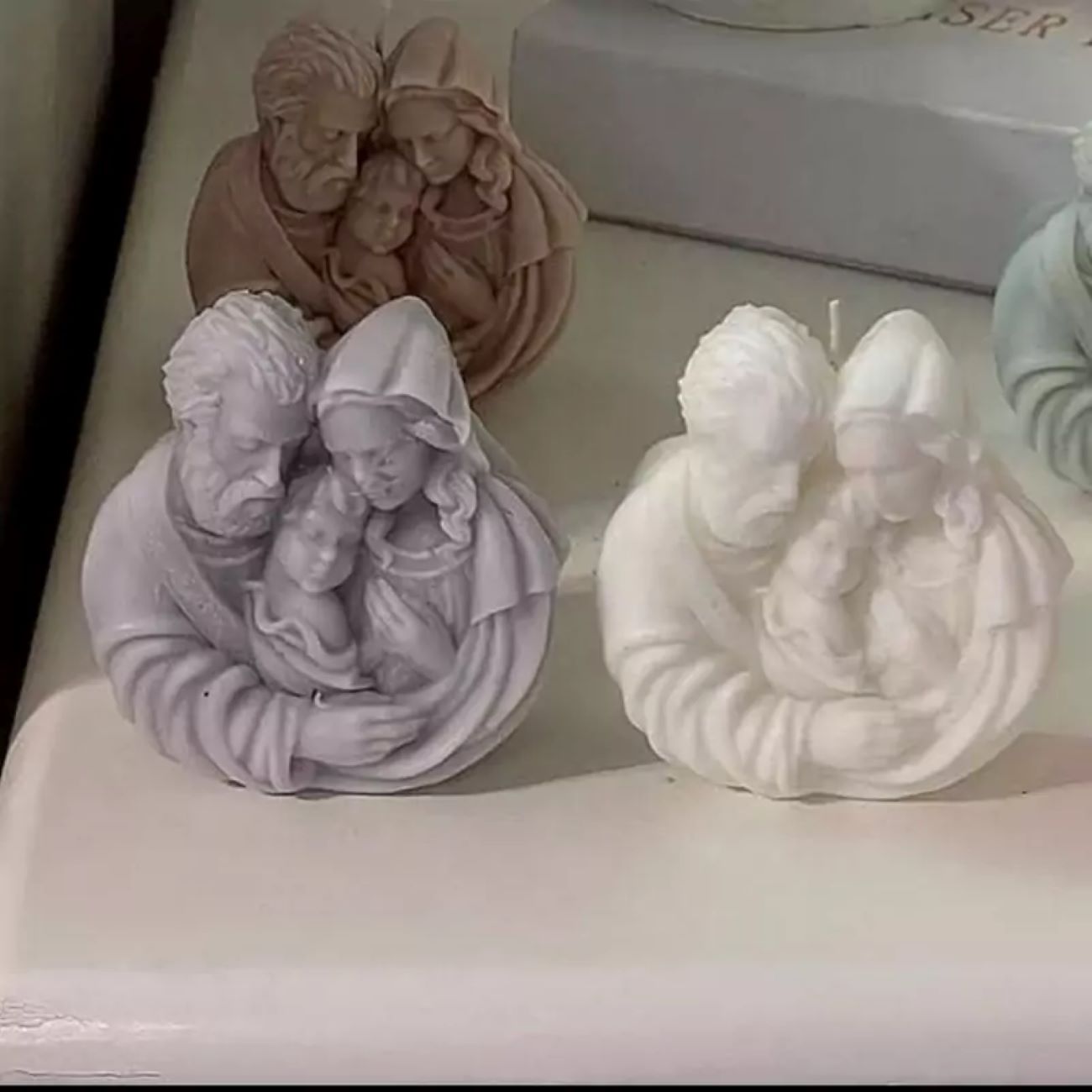 Handgemachte Skulpturenkerze „Familienliebe“-Design (3 Stk.)