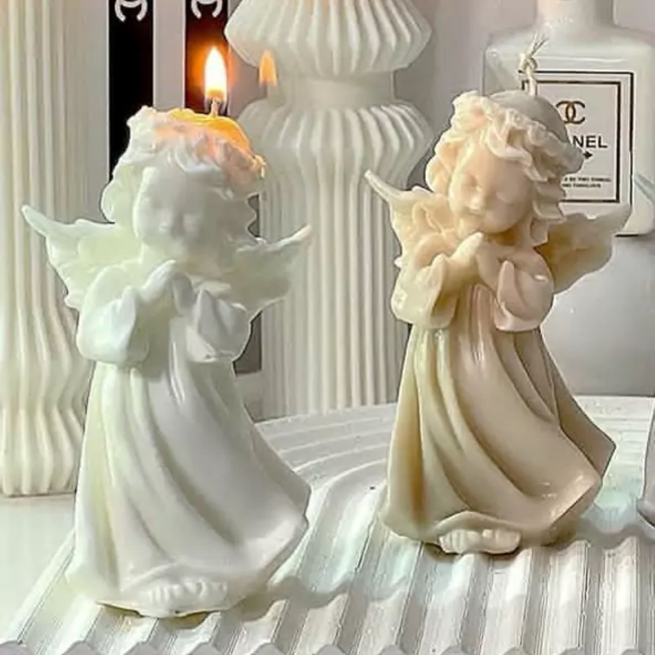 Handgemachte Skulpturenkerze Kleiner Engel – Geschenk- und Deko-Idee
