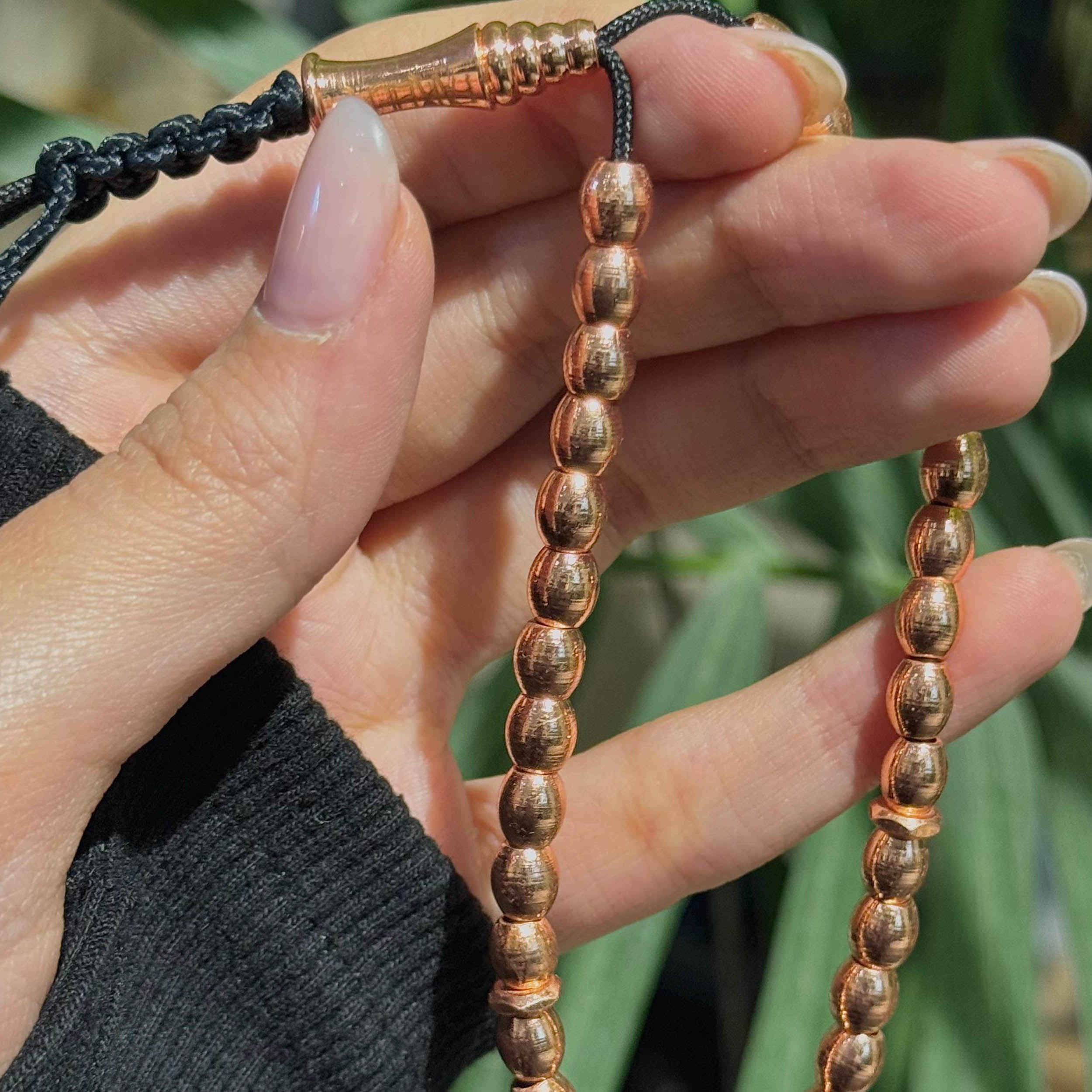Islamischer Kupfer-Rosenkranz mit 33 Gebetsperlen Tasbih