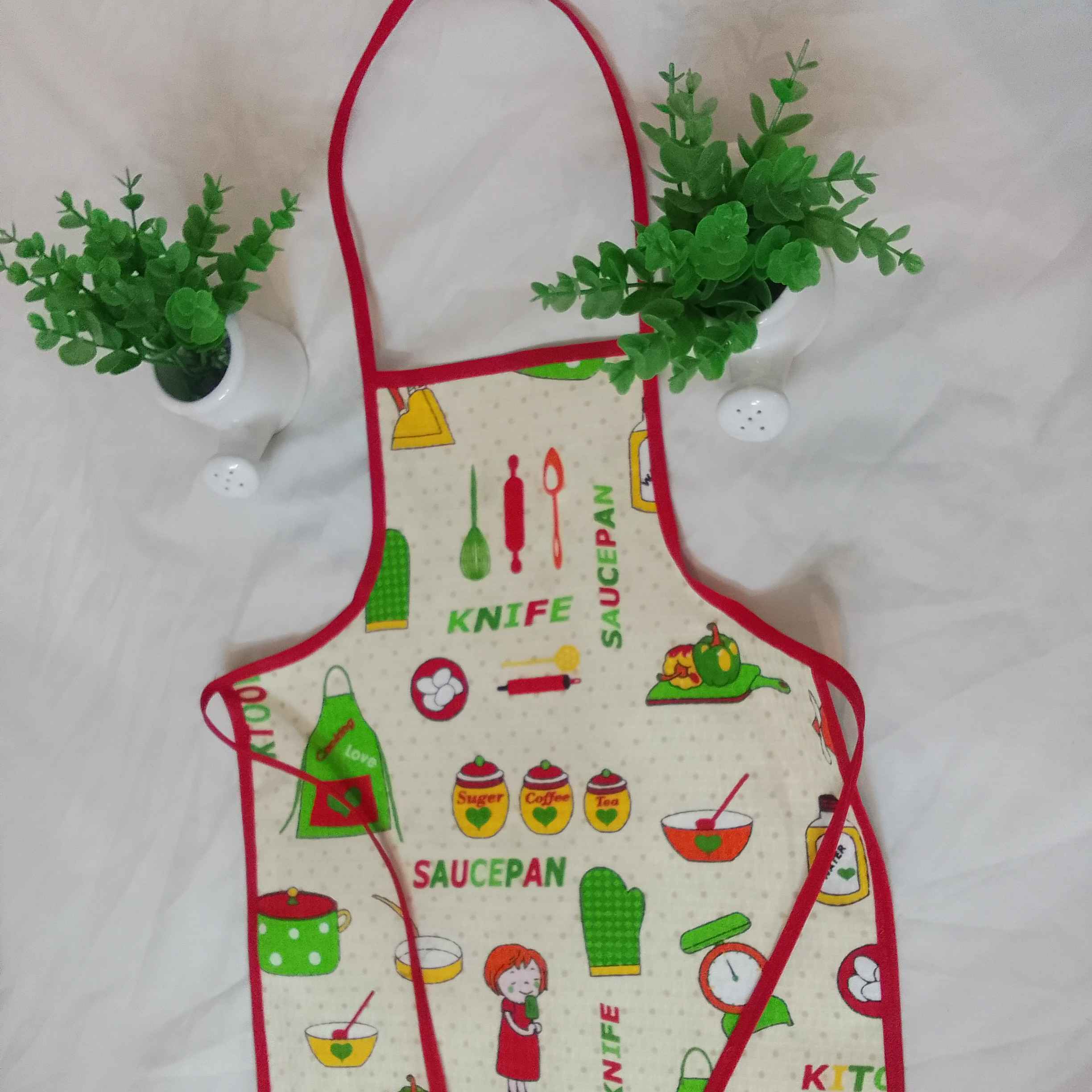Kinder-Küchenschürze mit Fantasiemuster