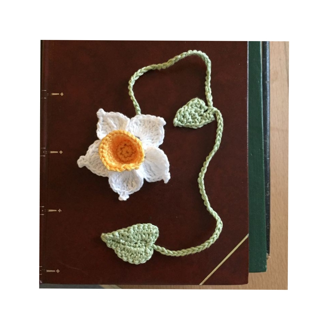 Gestricktes Lesezeichen – Blumen-Design für Leser (Set von 2)