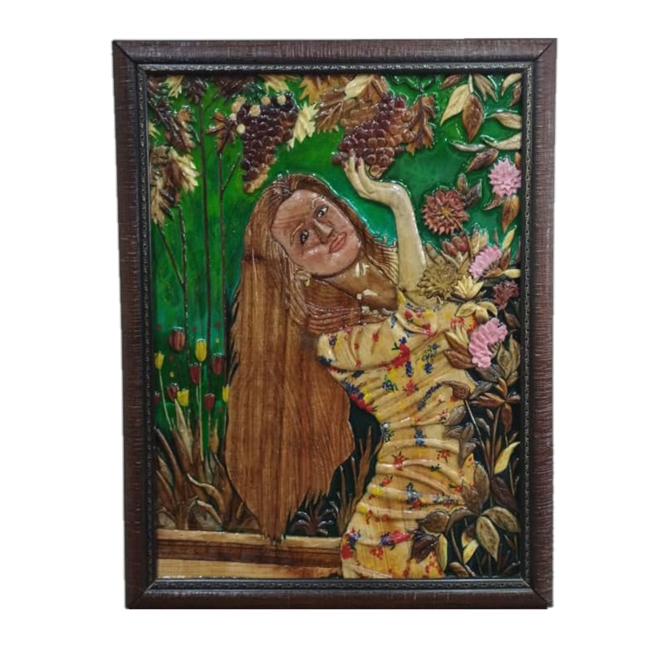 Intarsienkunst – Mädchen im Garten – Zeitlose & Luxuriöse Handarbeit