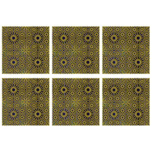 Persisches dekoratives geometrisches Muster Tischset (Set mit 6)