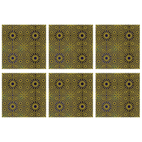 Persisches dekoratives geometrisches Muster Tischset (Set mit 6)