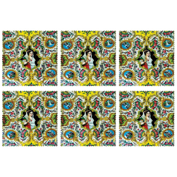 Persisches Miniatur-Tischset – Zeitlose Kunst für Ihren Tisch (Set mit 6)
