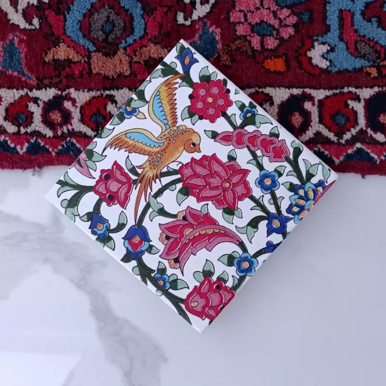 Persische Fliesen – Blumen- und Vogel-Design, 25 Stück