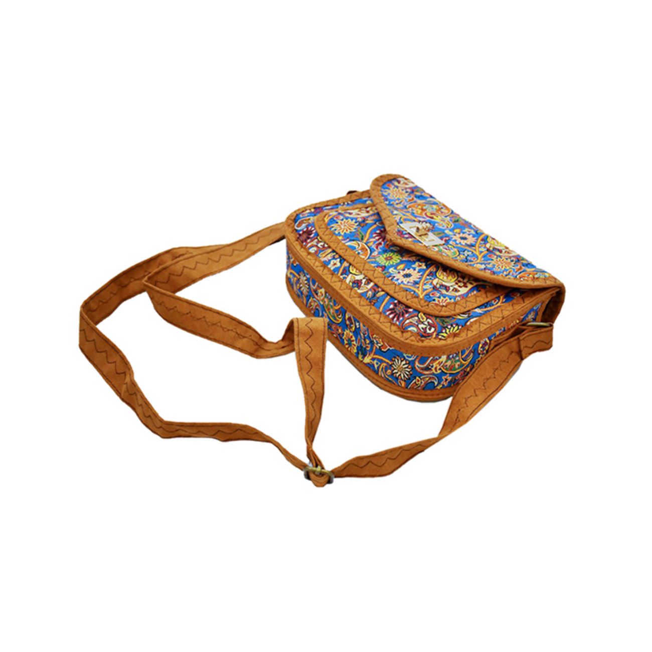 Termeh Crossbody Schultertasche mit traditionellem persischen Muster – Modell Saba