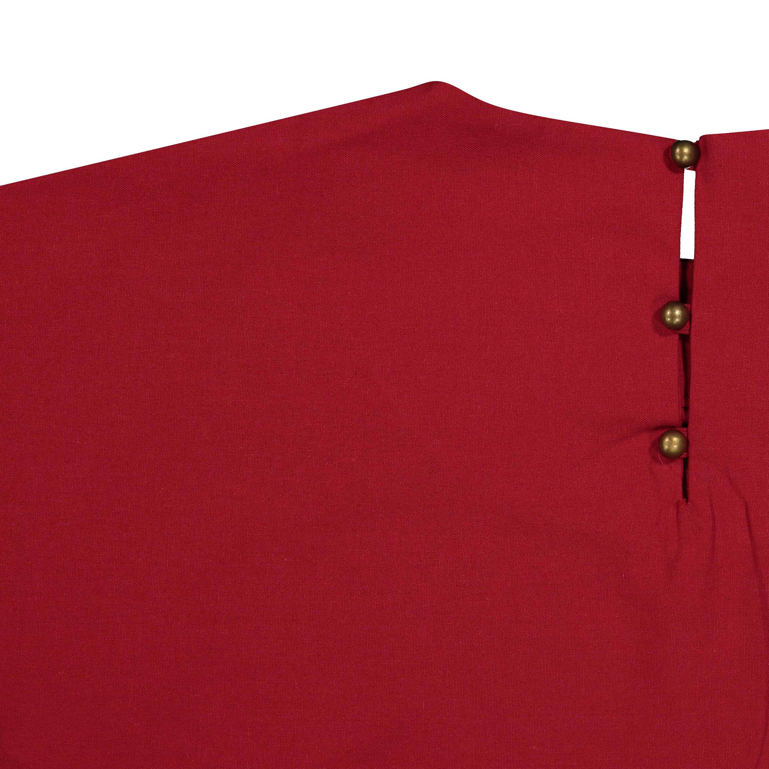 Dreiviertel-Ärmel Bluse für Damen – Lockerer Schnitt in Rot