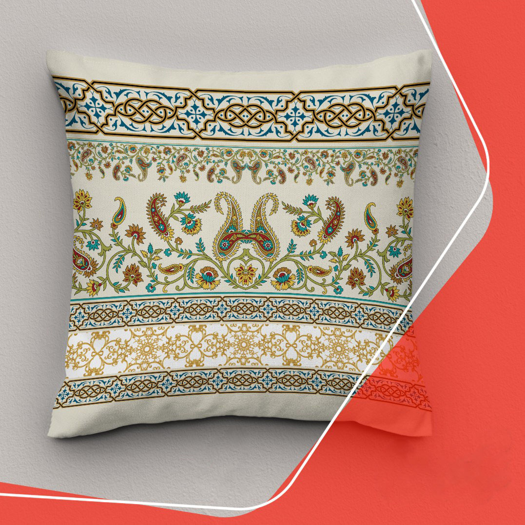 Zeitloser, persisch inspirierter Kissenbezug mit floralem Paisley-Druck (x2)