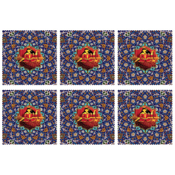 Traditionelles persisches Miniatur-Tischset – Elegant & Einzigartig (Set mit 6)