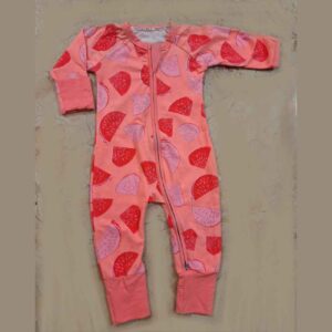 Baby Langarm-Strampler mit Wassermelonenmuster