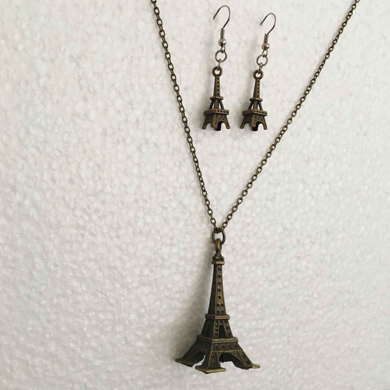 Bronze-Schmuckset – Zeitlose Eleganz mit Eiffelturm-Design