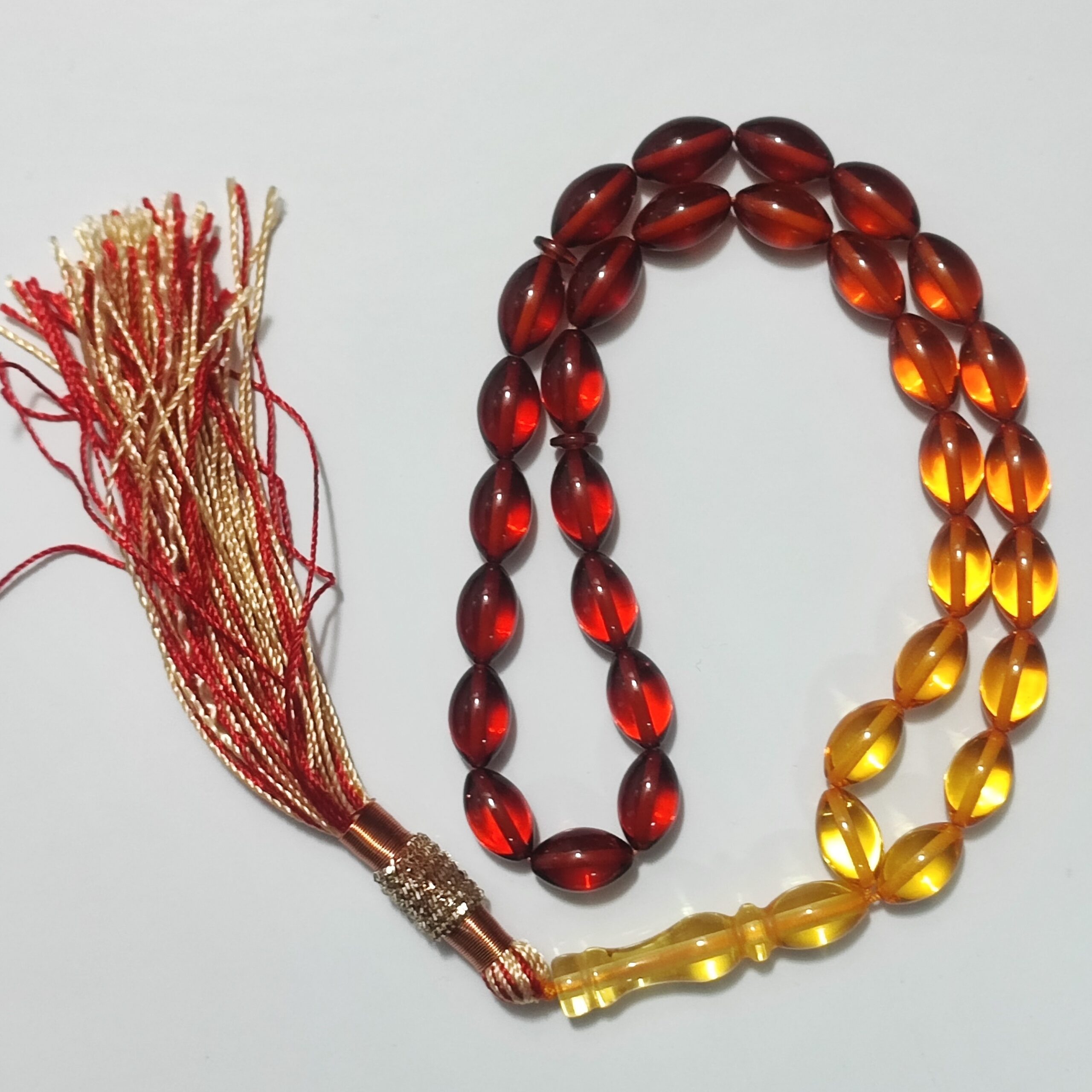 Islamischer Tigerauge-Rosenkranz mit 101 Gebetsperlen Tasbih