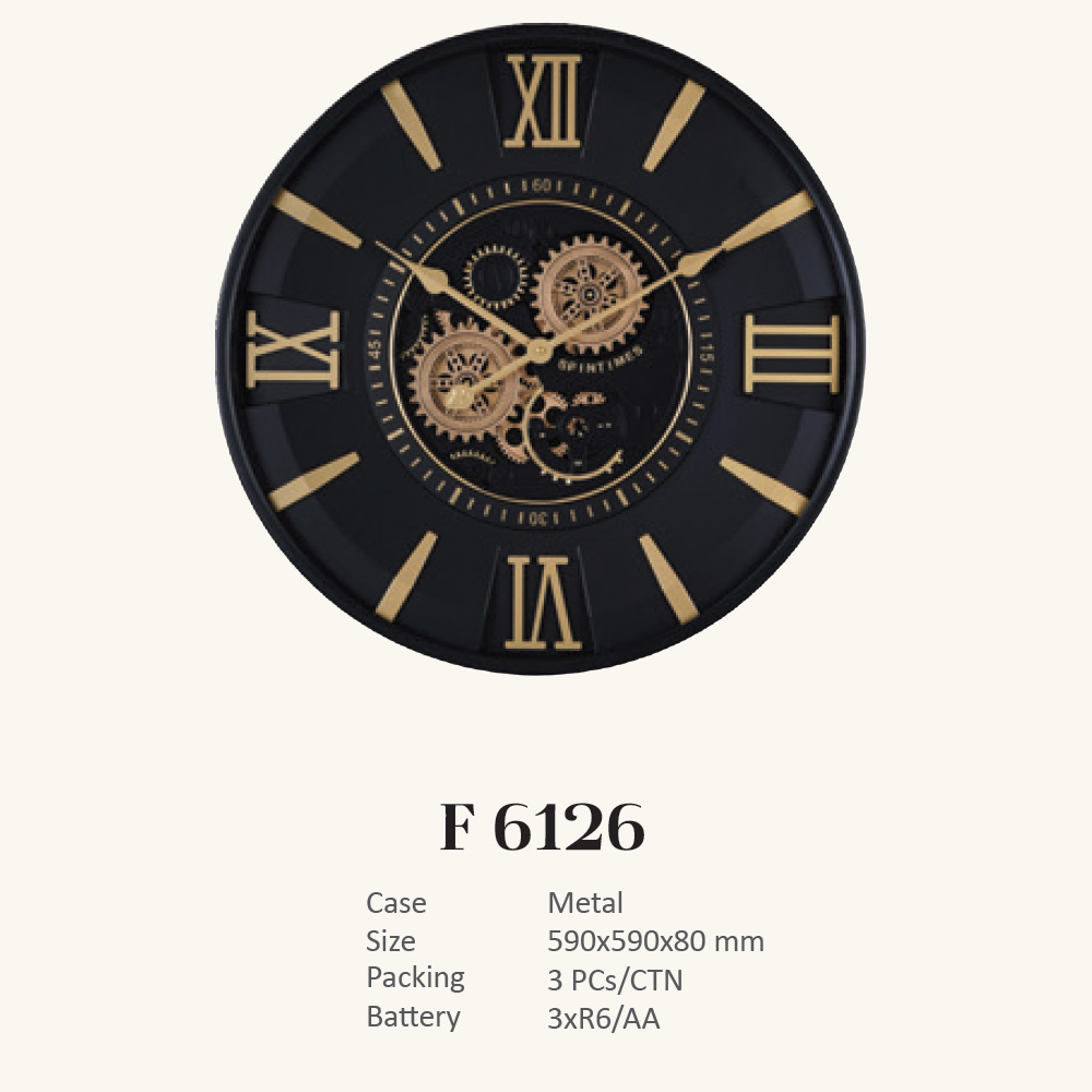 Metall-Zahnrad-Wanduhr – Steampunk rotierendes Design