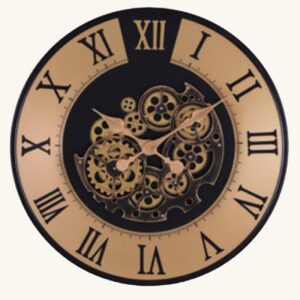 Bewegliche Zahnrad-Wanduhr – Steampunk Metall-Industrielle Dekoration