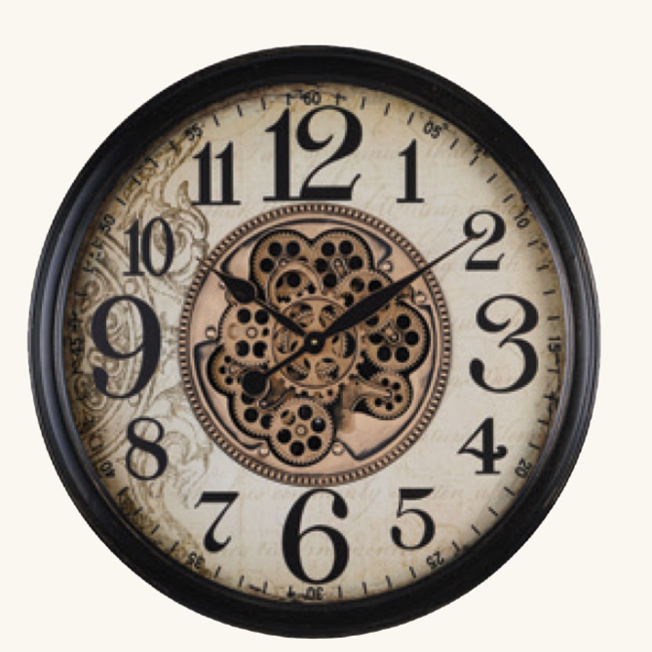 Drehbare Zahnrad-Wanduhr – Industrielle Vintage-Uhr