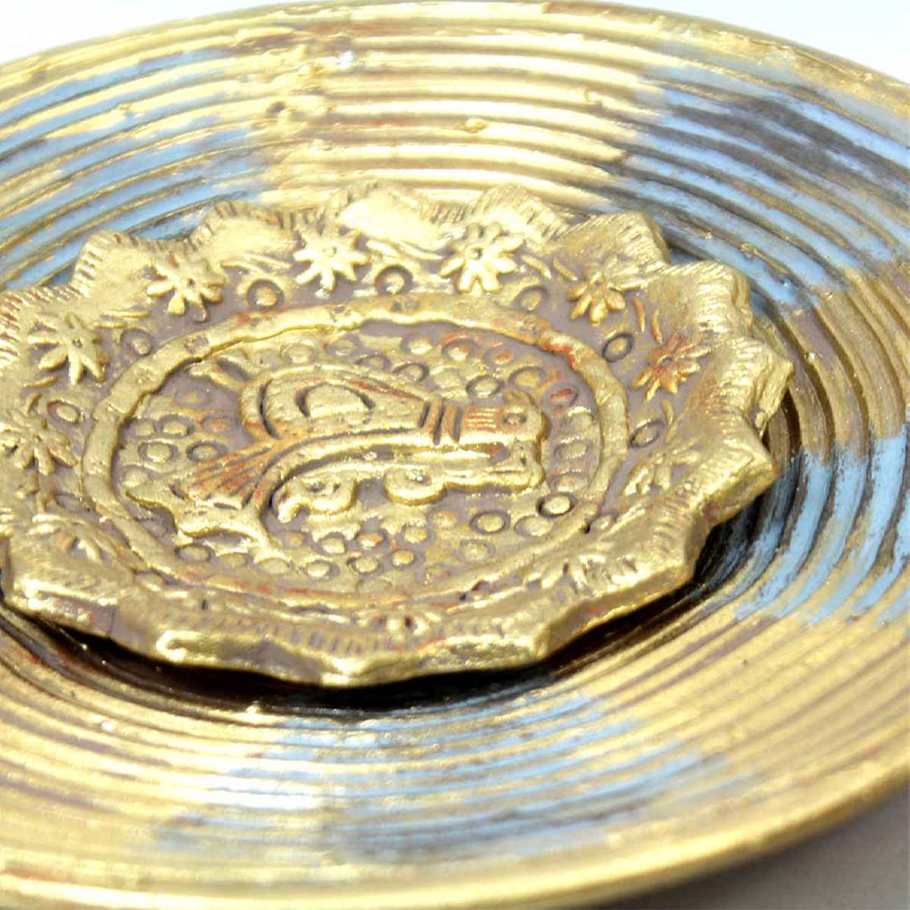 Dekorativer Keramikteller zum Aufhängen mit Vogel-Design (2 Stück)