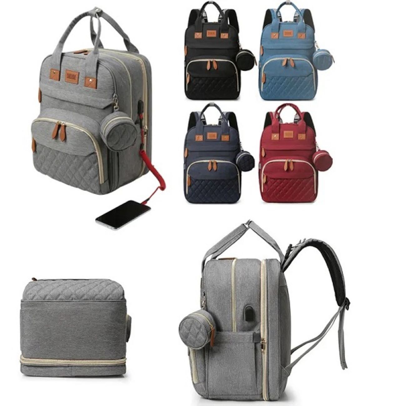 Multifunktionale Wickeltasche für Mütter | Praktisch und modisch