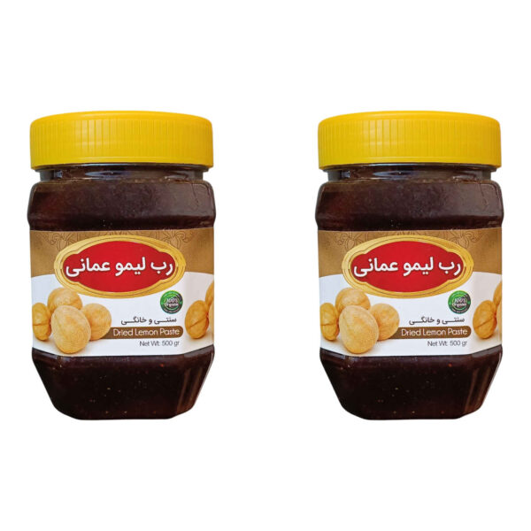 Traditional Dried Black Lime Paste Suitable for Persian Stews by Jalinos – 450 g (2x) (2)