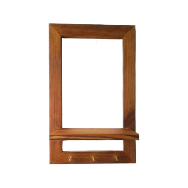 Wooden Wall Key Holder Perfect for Organizer with 3 Hooks (2)