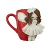 Künstlerische Keramiktasse – Handgefertigtes Engel-Motiv-Design