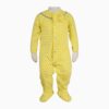 Baby-Strampler mit angenähten Socken & Mützchen, zitronengelb