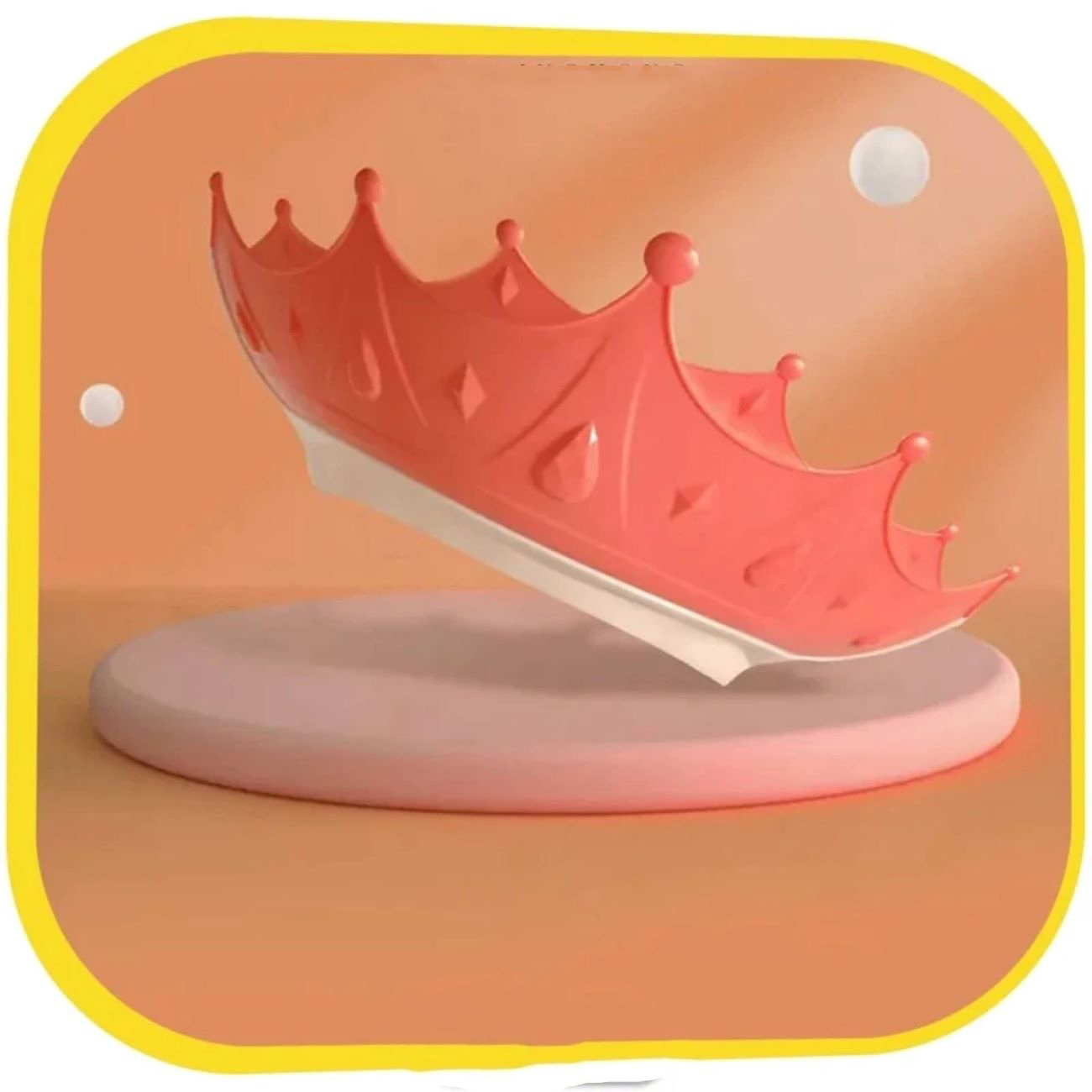 Baby-Duschhaube mit niedlichem Kronen-Design – Aus Silikonmaterial
