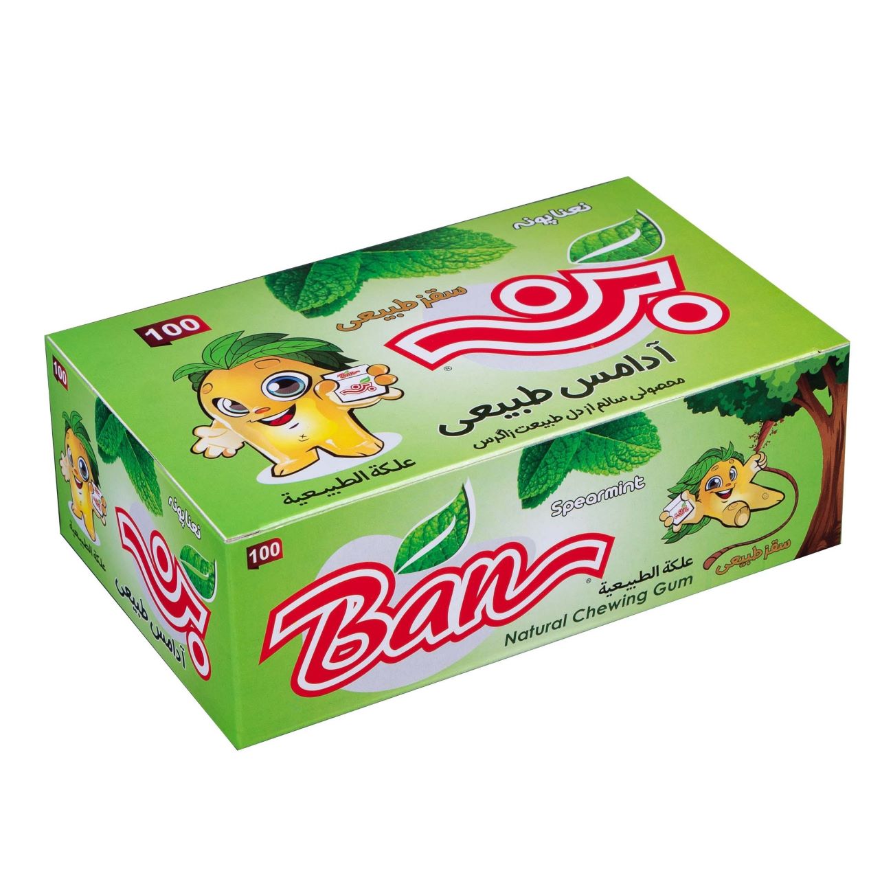 Ban Naturkaugummi – Spearmint-Geschmack (Packung mit 100 Stück)