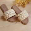 Boho Indoor Macramé Sandale – Perlenverziert, Bequem für Langzeittragen