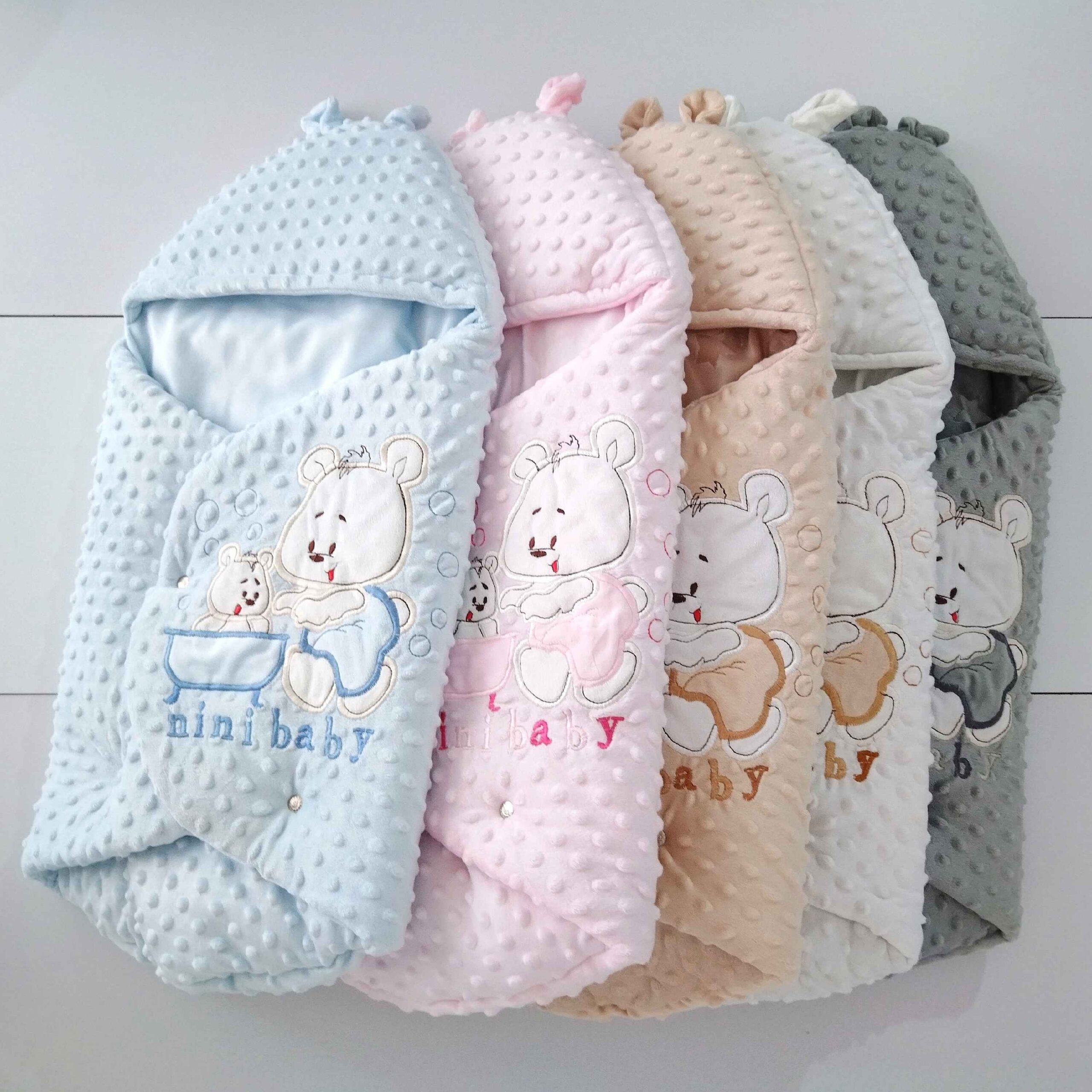 Lap Shoulder Unisex Baby Bodysuit Langarm Set von 5