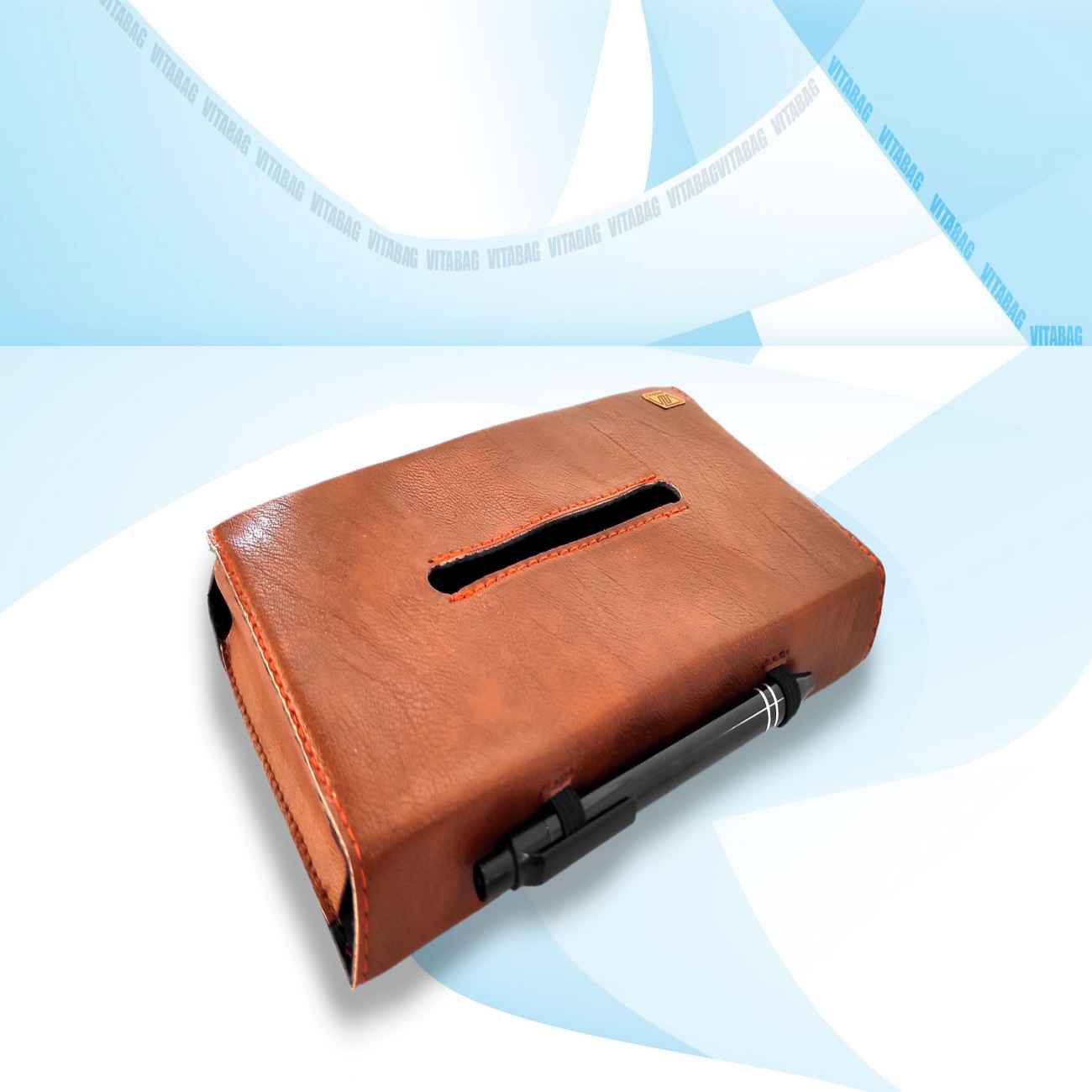 Taschentuchhalter fürs Auto – Luxuriöse Lederbox mit integriertem Stifthalter