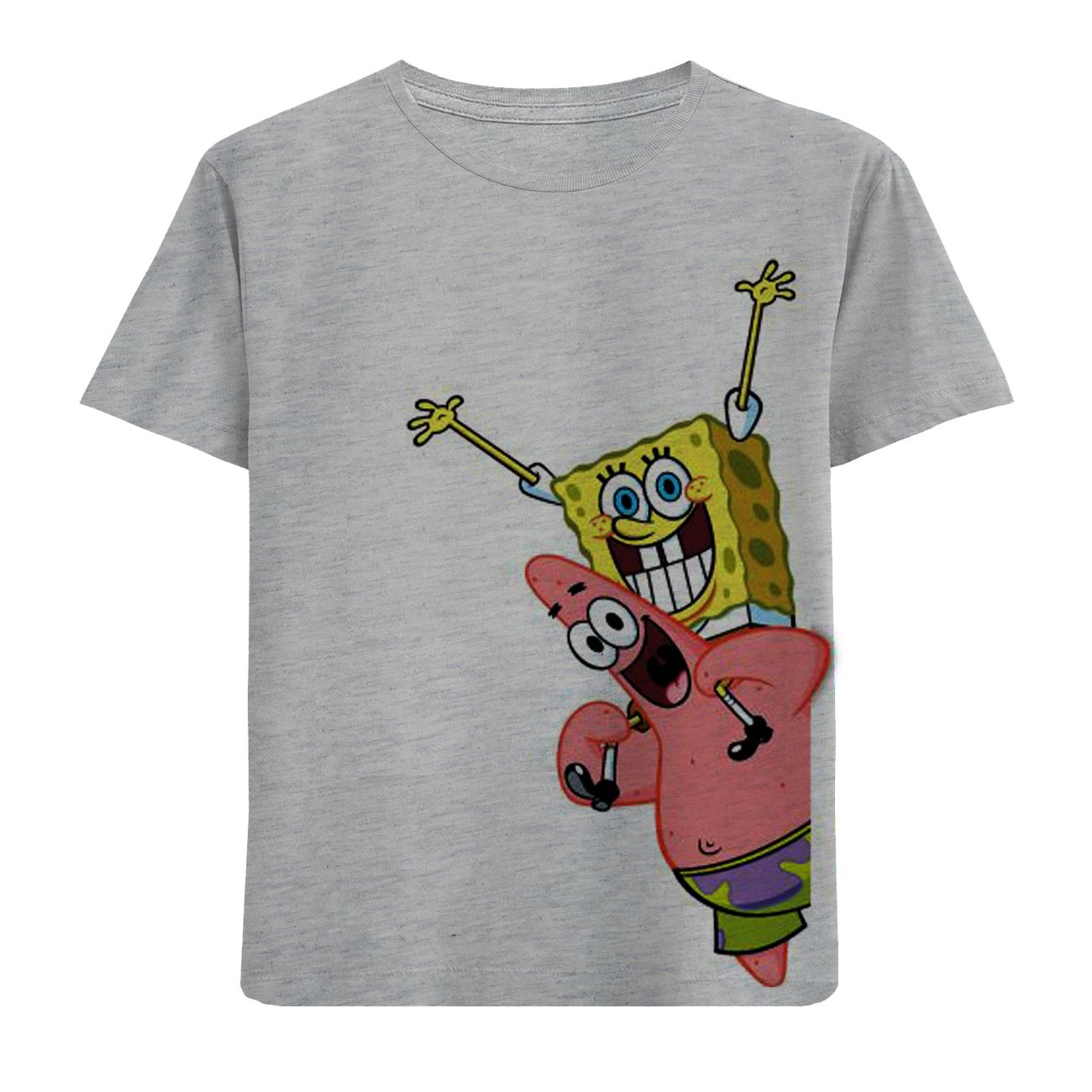 Kurzärmliges Kinder-T-Shirt mit SpongeBob Schwammkopf (2–12 Jahre)