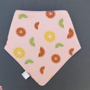Baumwoll-Baby- und Kleinkind-Lätzchen mit Halstuch – Design in Rosa und Orange