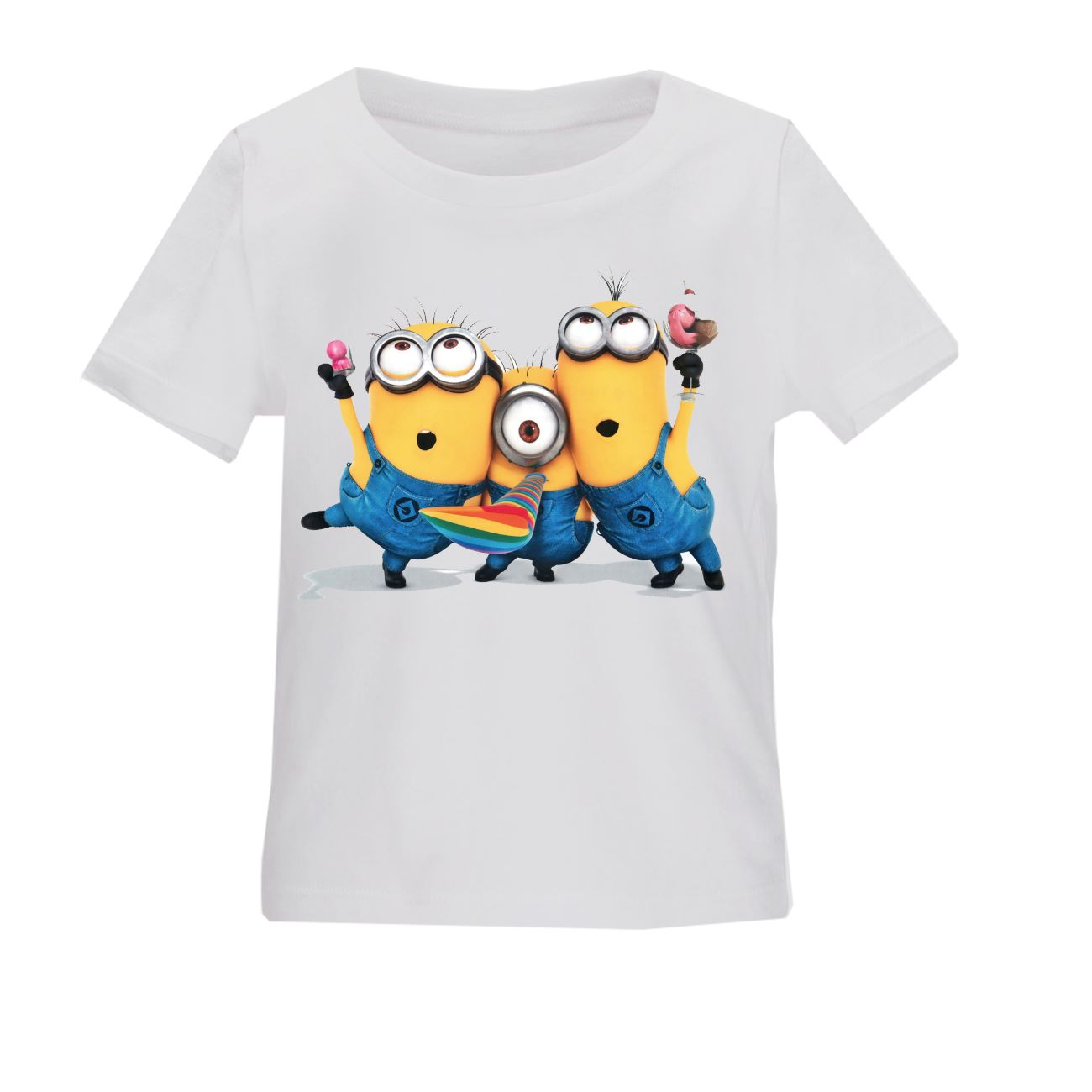 Baumwoll-Kinder-T-Shirt mit Grafik – Lustige & lebendige Minions-Motive