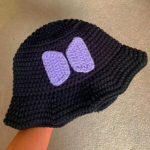 Gemütlicher gehäkelter Bucket Hat mit fröhlichem Schleifenmuster – Für modebewusste Looks