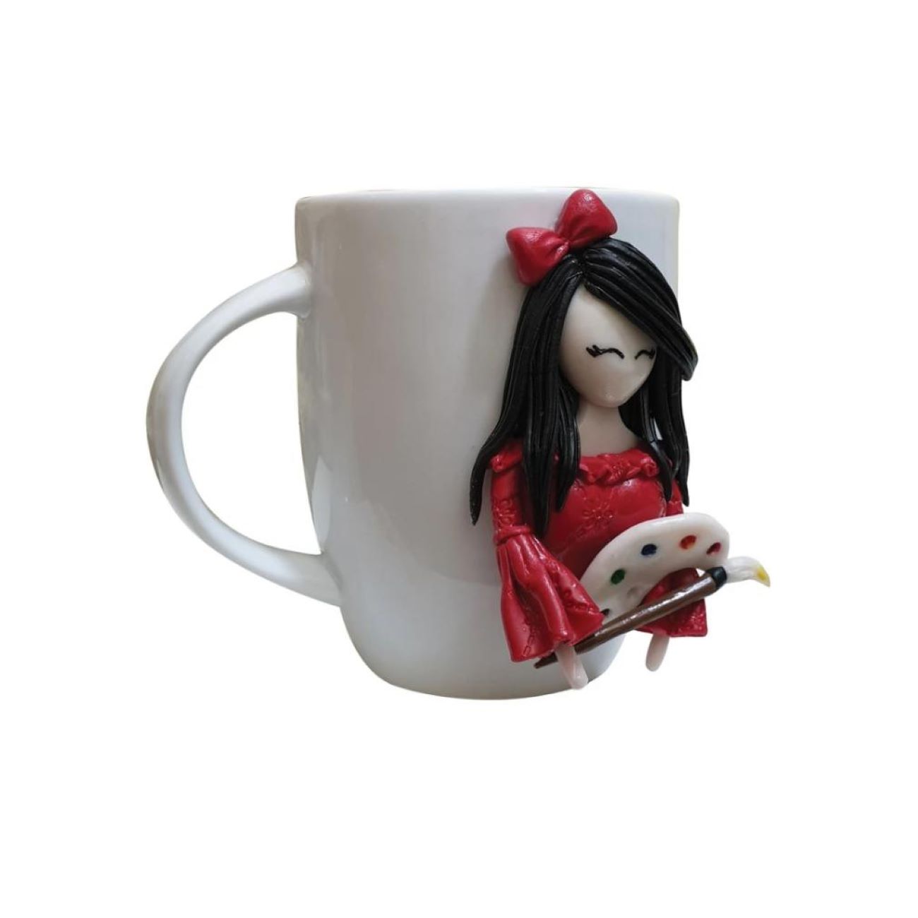 Dekorative Keramiktasse mit einzigartigem Muster für künstlerische Mädchen